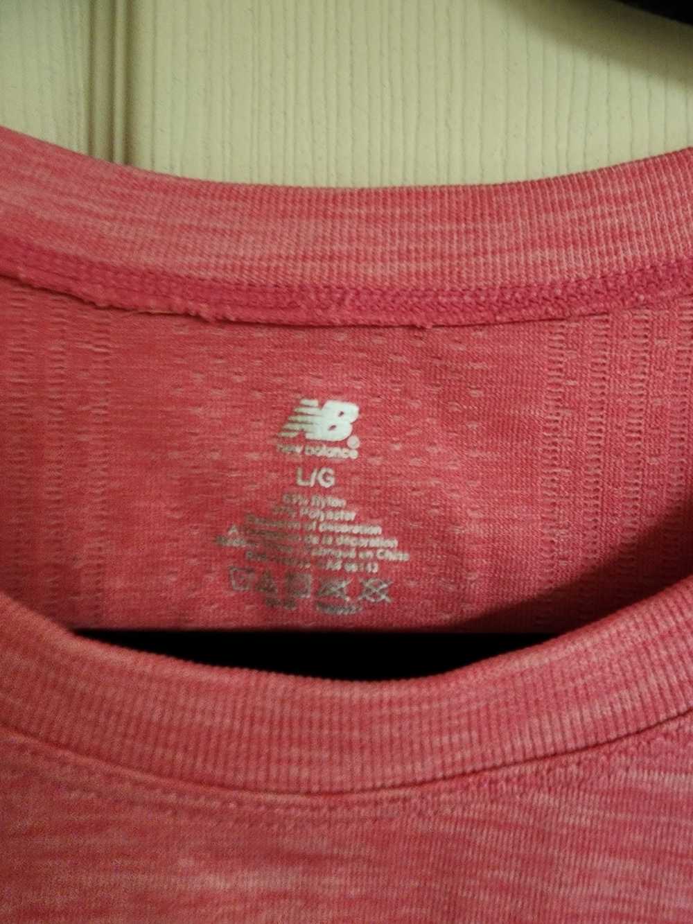 New Balance Pink Heathered Short Sleeve Tee - Picture 3 of 3
